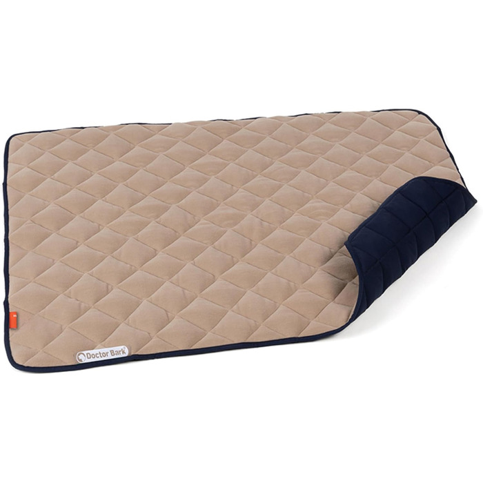 Лежанка для собак Doctor Bark: флісова двостороння підстилка для великих собак, 80x70 см, Beige/Grün
