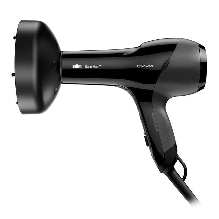 Професійний фен для волосся Braun Satin Hair 7 SensoDryer HD785 з термосенсором, іонізацією IonTec та дифузором, чорний