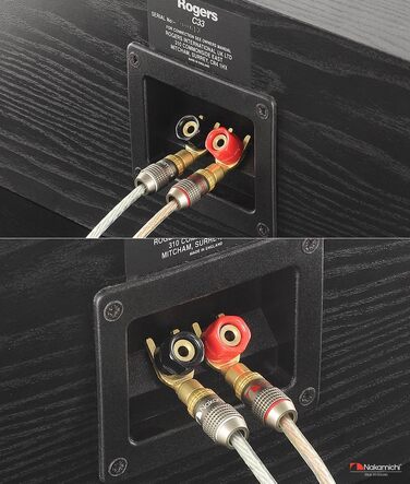 Позолочений Y-подібний роз'єм Nakamichi FanLock Excel-Serie для акустичних кабелів 10-18 AWG, 4мм, для Hi-Fi стерео та домашнього кінотеатру, 4 шт (2 пари)