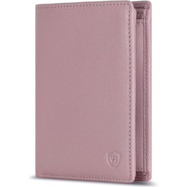 VON HEESEN Leather Wallet RFID Protection | Real Leather Wallet for Women & Men | Portemonnaie, Brieftasche, Wallet, Portmonee (Lavender)