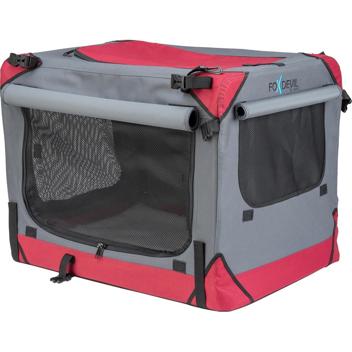 Складана переносна переносна коробка для собак/кішок Foxdevil xonic® (M, Червона) - для автомобіля та дому