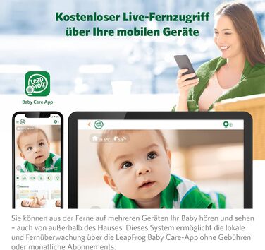 Відеоняня LeapFrog LF2513 без Wi-Fi, IPS LCD екран 2.8 дюйма, поворот та нахил, нічне бачення, 300 метрів, датчик температури, до 12 годин роботи, LF2513 2.8' Video (LF815HD 5' Video)