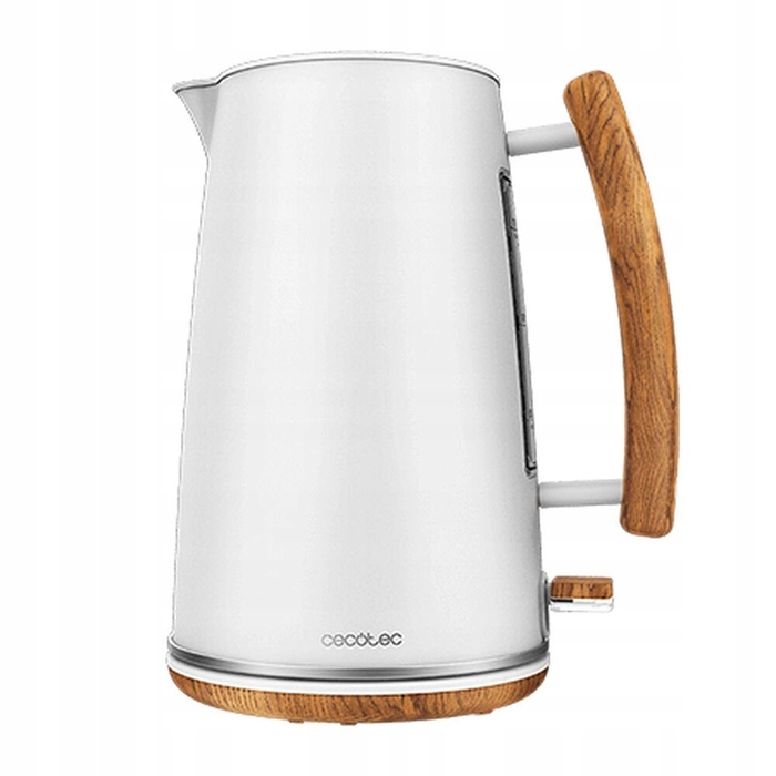 Електричний чайник Cecotec Thermosense 400 (білий з дерев'яними елементами), 3000 Вт, 1.7 л