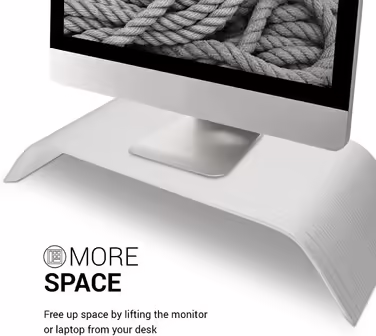 Kalibri Screen Wooden Stand TV Stand - Computer Desk Desk Riser Monitor Stand Bench - White Oak Desk Riser