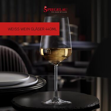 Келихи для шампанського Spiegelau Style, 310 мл, 4 шт. - Кришталеве скло, безпечні для миття в посудомийній машині