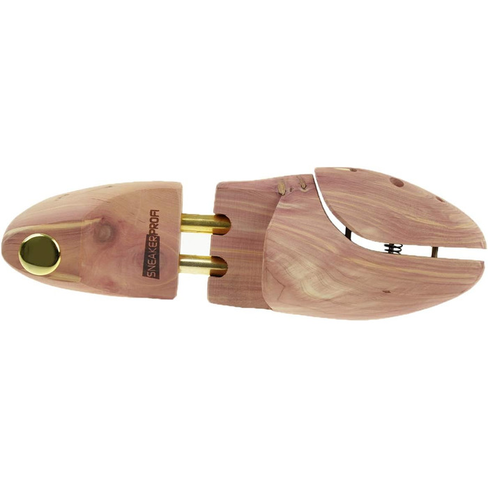 Sneakerprofi Shoe Stretcher made of Cedarwood, Genuine Wood for Women and Men with Double Spring, Optimal Fit and Ventilation, 1 Pair