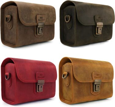 Чохол для камери MegaGear Pebble з натуральної шкіри для бездзеркальних, моментальних та DSLR камер, Кориця