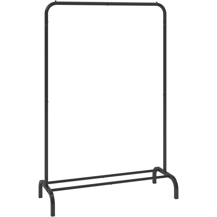 VEVOR Clothes Rack Wardrobe Rack 1 Clothes Rod, Durable Clothes Rack Black 400 x 1010 x 1510 mm Clothes Rack for Bedroom, Laundry Room, Dressing Room, Entrance, etc.