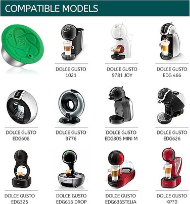 Багаторазова капсула для кави Dolce Gusto, нержавіюча сталь, силіконова кришка, для ресторанів, офісу, дому