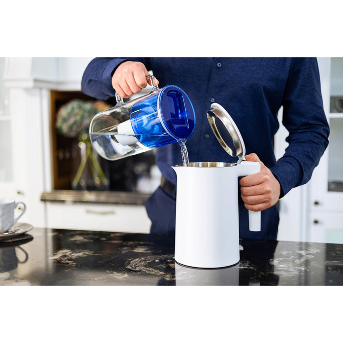 Скляний фільтр-кувшин Wessper D2 BOROSILICATE 3л, синій + 4 фільтри
