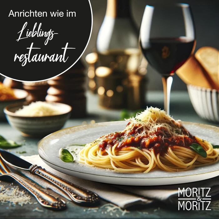 Moritz & Moritz Blossom 18-Piece Dinnerware Set - Elegant Porcelain Dinner Set for 6 - Includes Dinner Plates, Dessert Plates, and Soup Plates