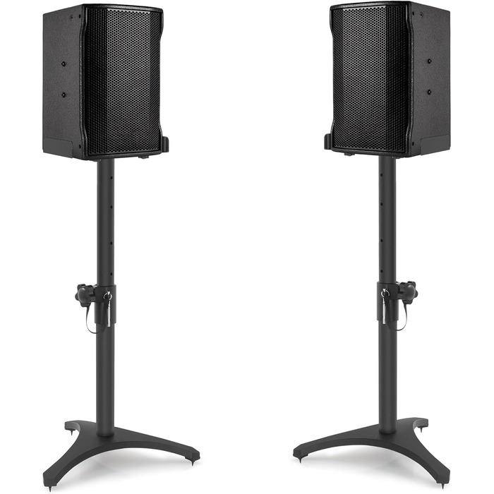 Підставка для колонок, 2 шт., регульована висота 86–127 см, з кабельною організацією, вантажопідйомність 3.6 кг, для малих колонок (PX3 2-P21)