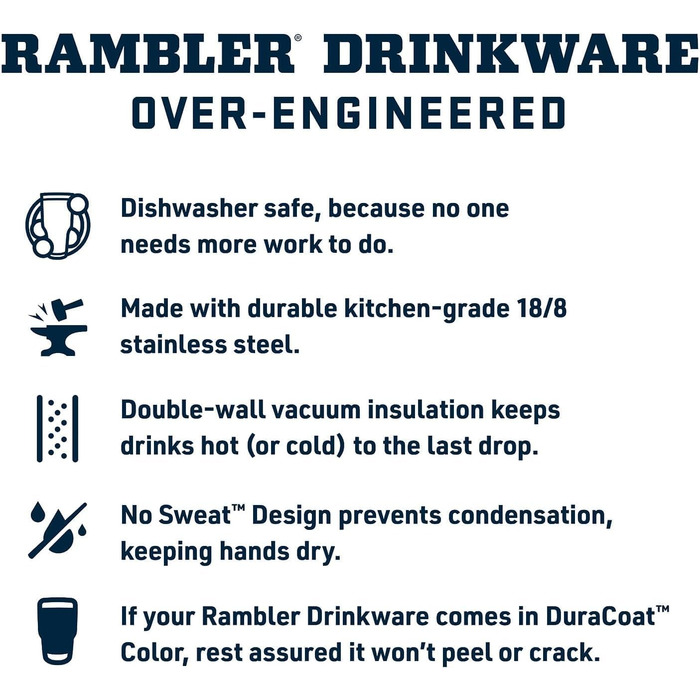 YETI Rambler C Straw Bottle, Stainless Steel Vacuum Insulated Bottle with Straw Cap, 18 oz (532 ml) (Navy)