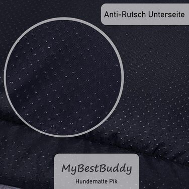 М'яке ліжко для собак MyBestBuddy Pik сірого кольору, 60x40 см, S, для алергіків (100% поліестер), нековзне, можна прати при 40°C, з пухнастим чохлом - килимок для собак, ліжко для маленьких собак, 60 x 40 см