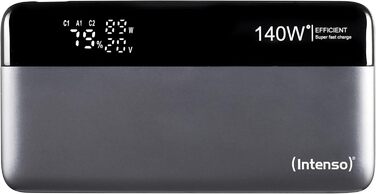 Powerbank Intenso HE20000: акумулятор 20000mAh з Power Delivery 100W, USB-C, сірий-чорний