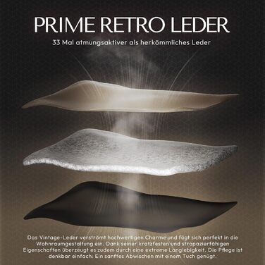 Ігровий крісло Dowinx з PU шкіри, масажна поперекова підтримка та підніжка, регулювання 90°-170°, до 200 кг, для дому та геймінгу (колір: коричневий, 4D)