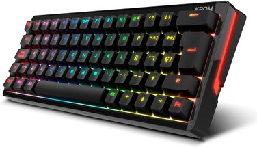 KROM Kabala – Бездротовий ігровий набір: клавіатура RGB з мембранними клавішами, миша з DPI 800-4800, іспанська розкладка, сумісний з PC, чорний (класичний)