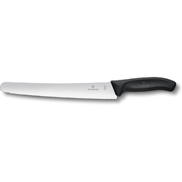 Ніж-кондитерська пилка VICTORINOX Swiss Classic 26 см, хвилька, нержавіюча сталь, чорна ручка