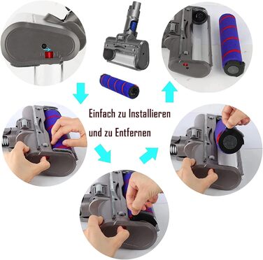 Електрична насадка для миття підлоги Dyson V11, V10, V8, V7, V15 - з баком та 6 змінними серветками