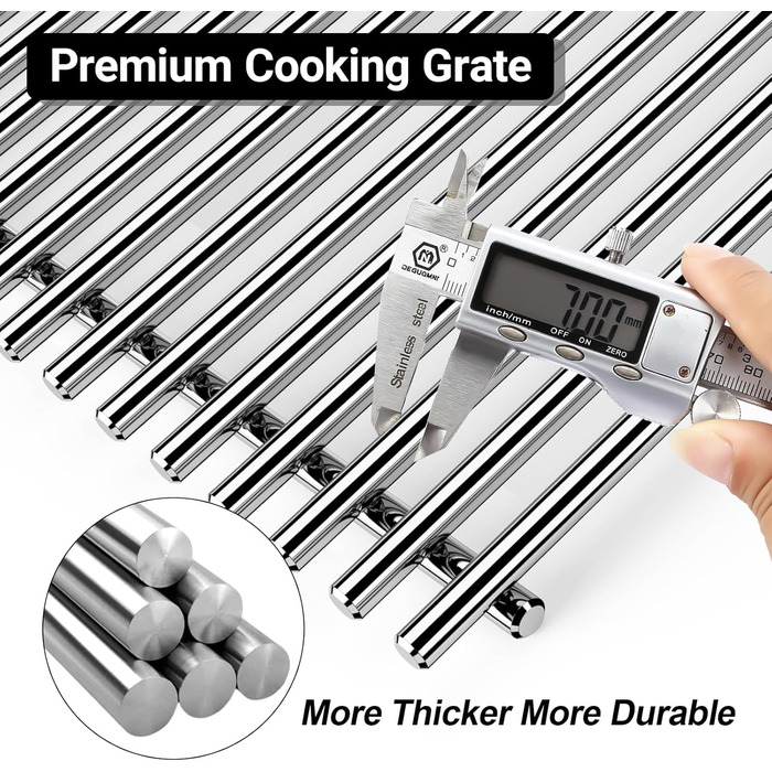 Решітка для гриля Weber Spirit I & II E210, E220, S210, S220 (з передніми кнопками), 2 шт. (нержавіюча сталь)