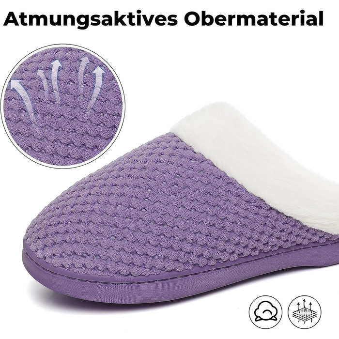 Тапочки зимові Mishansha для чоловіків та жінок, з підкладкою, теплі, з пам'яті ефекту, з плюшу, білі