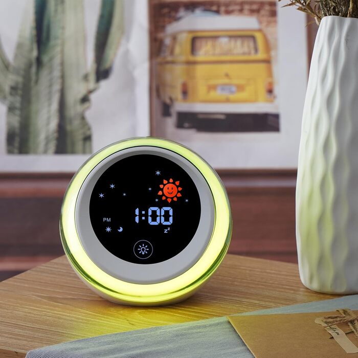 TIMEFUN Sleep Trainer for Kids, Kids Alarm Clock with Night Light Timer for Preschoolers Girls Boys