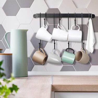 AJART Coffee Cup Hook Shape Hand-Forged (43.2 cm), Free and very flexible for utensil holder