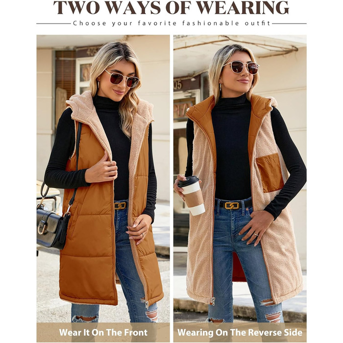 Жіноча тепла в'язана куртка з капюшоном Tuopuda, флісова підкладка, зимова куртка з капюшоном, тепла зимова куртка, повсякденна куртка з капюшоном, термо комір, блискавка, осінь/зима (світло-коричнева, S)