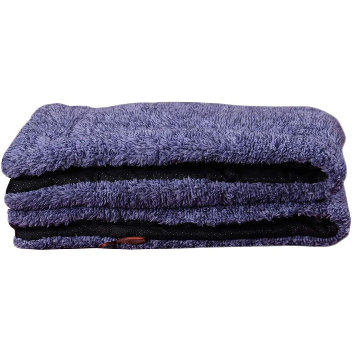 М'яка ковдра для собак та котів Raikou з плюшевою подушкою, 80x60 см, блакитний мікс (миється, не ковзає)