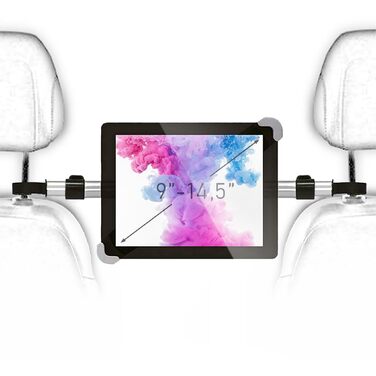 Утримувач для планшета в авто, кріплення на спинку сидіння, 9.5-14.5 дюймів, сумісний з iPad, iPad Pro, Switch, Galaxy