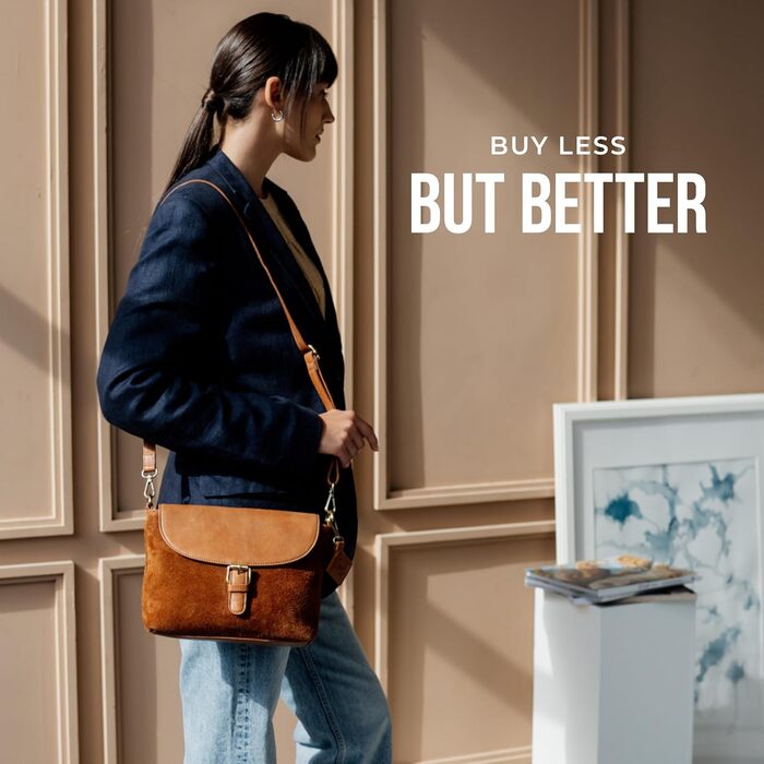 Сумка через плече Berliner Bags Catalina Vintage з натуральної шкіри коньякового кольору для жінок. Компактна крос-боді сумка з магнітною застібкою.