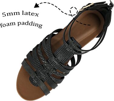 Босоніжки жіночі STMAHER Gladiator-Sandalen сріблясті на танкетці, літні, пляжні, розмір 42 EU