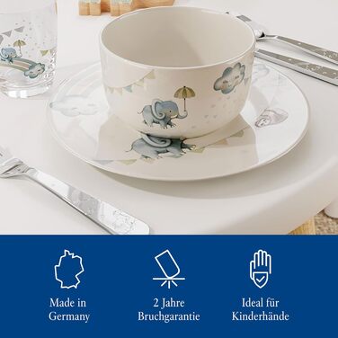 Набір дитячого посуду Villeroy & Boch Boho Kids: 4 шт. (вилка, ложка, ніж, ложкар), нержавіюча сталь, для дітей, безпечний, миється в посудомийній машині