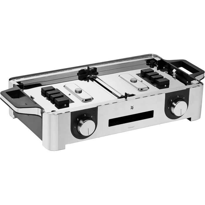 Електрогриль WMF Lono Master Grill: 50x28 см, 2 зони нагріву, нержавіюча сталь, для барбекю