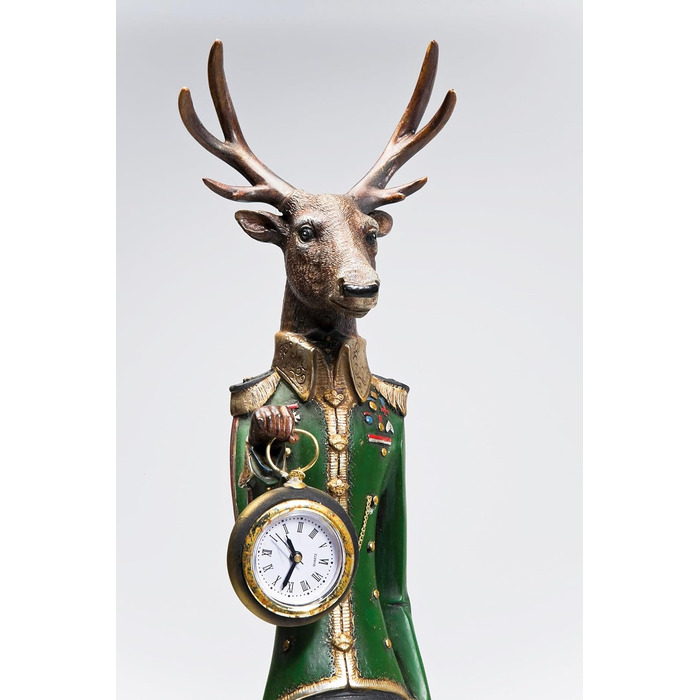 Kare Design Table Clock, Multicolor, Table Clock, Clock, Dog, 65x13x11 cm (H/W/D) (Gentleman Deer)