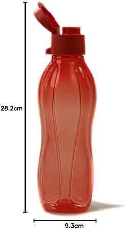 Tupperware To Go Eco 1000ml Eco Easy Flip Top Drinking Bottle EcoEasy XL 1 Liter (Pastel Orange)