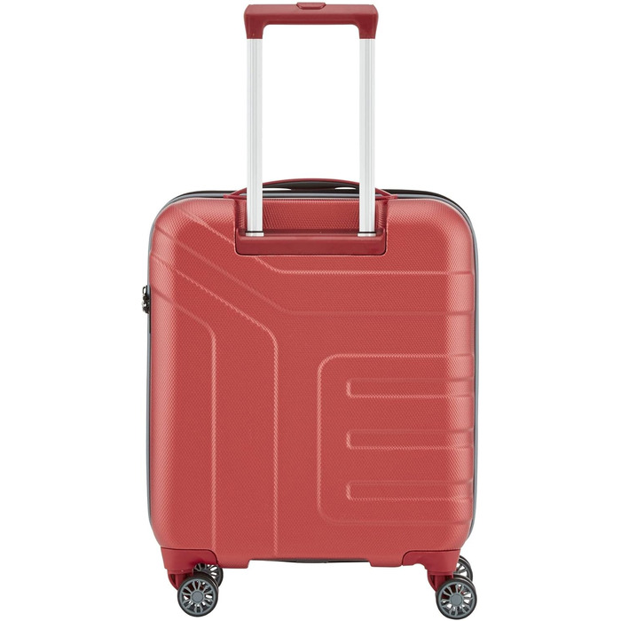 Жорсткий ручний чемодан Travelite VECTOR 55 см з TSA-замком, IATA, 4 колеса, 40 л, кораловий (червоний)