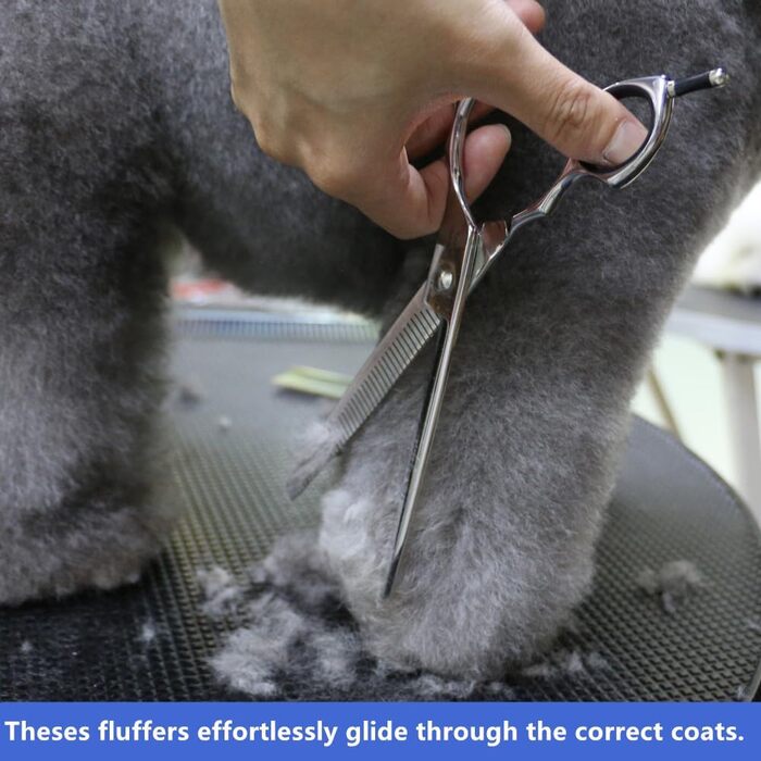 Ножиці для грумінгу собак та котів HASHIMOTO, 33 зубці, 7.0 дюймів, 65% розрідження, легкі. Ідеально для професійного грумінгу та домашнього догляду за тваринами.