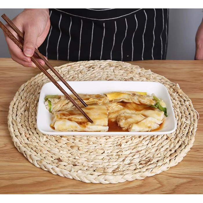 Набір з 2 сервірувальних тарілок Provance 25x14,5 см, кераміка, білий колір - для закусок, десертів, суші, салатів