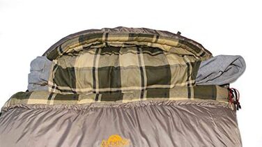 Спальний мішок Alexika Canada Plus – теплий, зручний, прямокутний, цілорічний для дорослих та сімей. Підходить для кемпінгу та відпочинку на природі за низьких температур (до -6°C). Розмір 230x100 см, з компресійним мішком.
