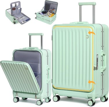 Набір валіз Sea Choice Hartschalen 2 шт. (Trolley, 55/78 см) з TSA замком та тримачем для напоїв, зелений