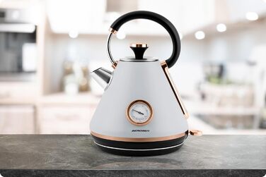 Елегантний електрочайник Berdsen BD-701 з термометром, 1.7L (сірий)