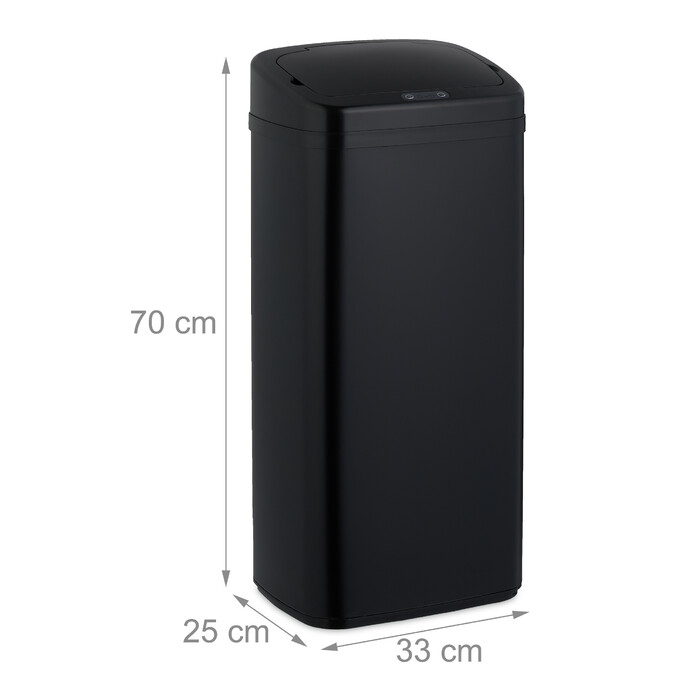 Relaxdays Black Sensor Trash Can