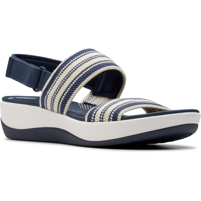 Сандалі Clarks Arla Stroll для дівчаток (36.5 EU, широка колодка, темно-синій з малюнком)
