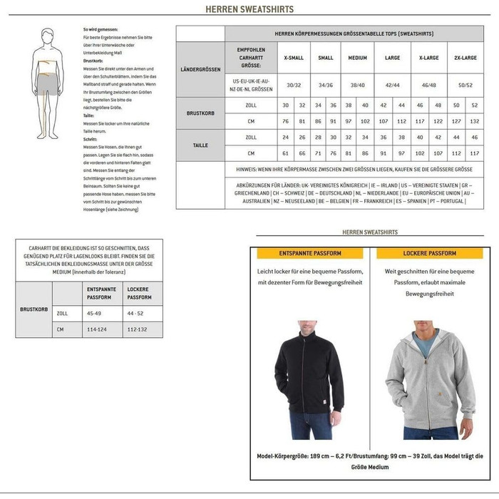 Світшот Carhartt чоловічий вільний крій з логотипом, морської колір, новий (M, блакитний)