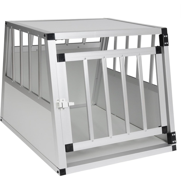 Транспортна переноска для собак та котів EUGAD, алюмінієва, 54x69x51 см, срібна