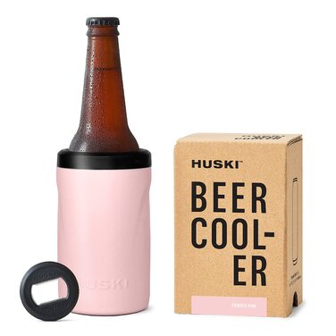 Тримач для напоїв Huski Bierkühler 2.0 | Преміум якість | Для банок та пляшок | Знімний відкривач 3-в-1 | Може використовуватись як стакан | Об'єм: 330ml, 355ml, 375ml | Колір: Пюпір рожевий