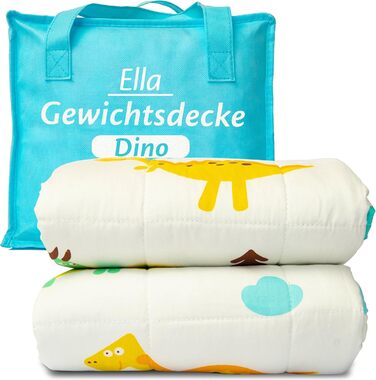 Ella Weighted Blanket for Kids - 2.4kg (90x120cm) - Anxiety & Stress Relief Therapy Blanket with Hypoallergenic Glass Beads & Cooling Cotton Cover - 15-25kg