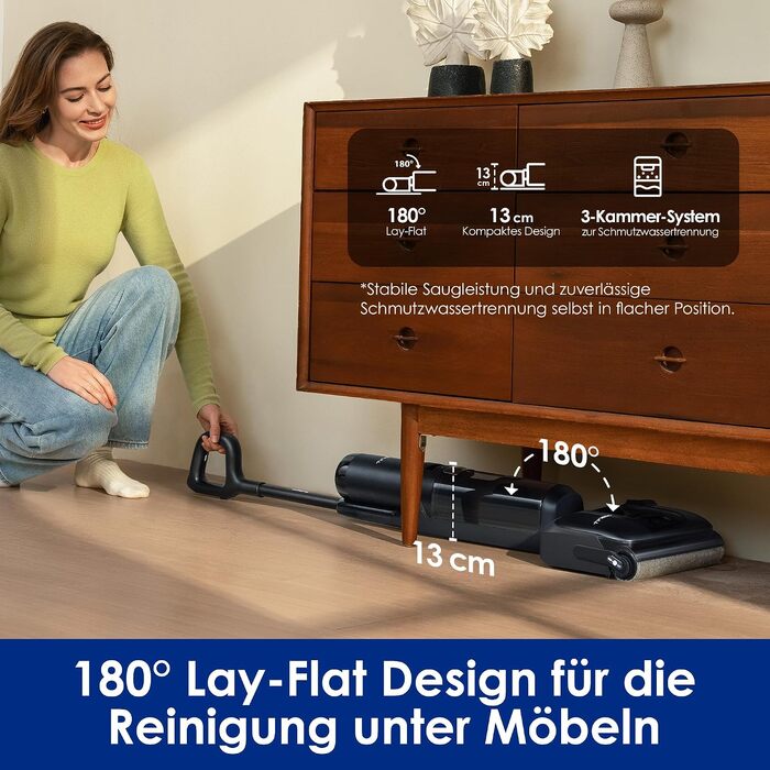 Вертикальний миючий пилосос Tineco Floor ONE S7 Stretch Ultra з функцією FlashDry та системою DualBlock