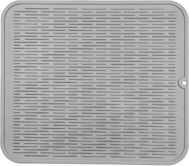 Силиконова килимок для сушіння посуду - килимок для посуду, BPA-free, стійкий до високих температур, антиковзний, сірий, 60 x 40 см